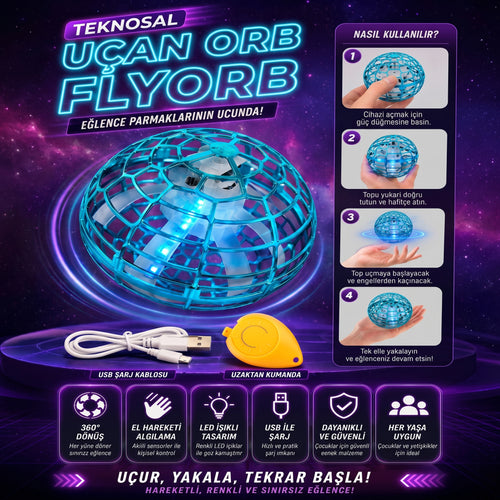 FlyOrb LED Işıklı Akıllı Uçan Top